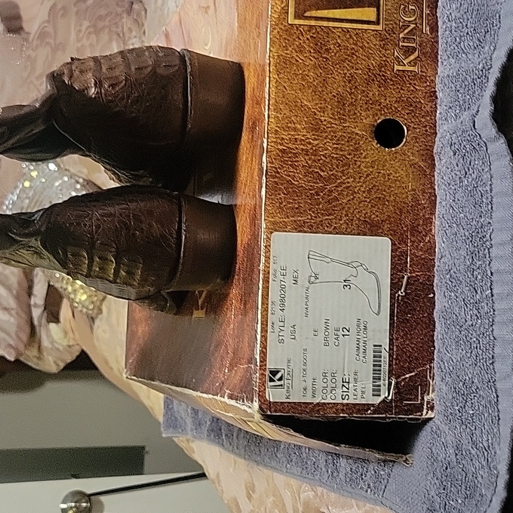 Mens Brown Alligator Cowboy Boots